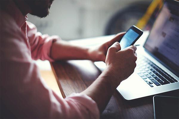 using mobile phone for ERP services