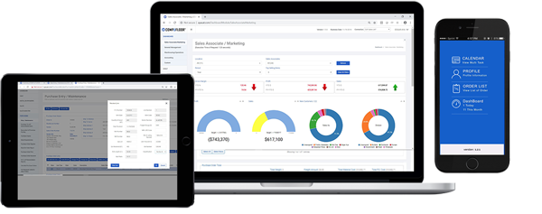 flooring software ERP dashboard samples