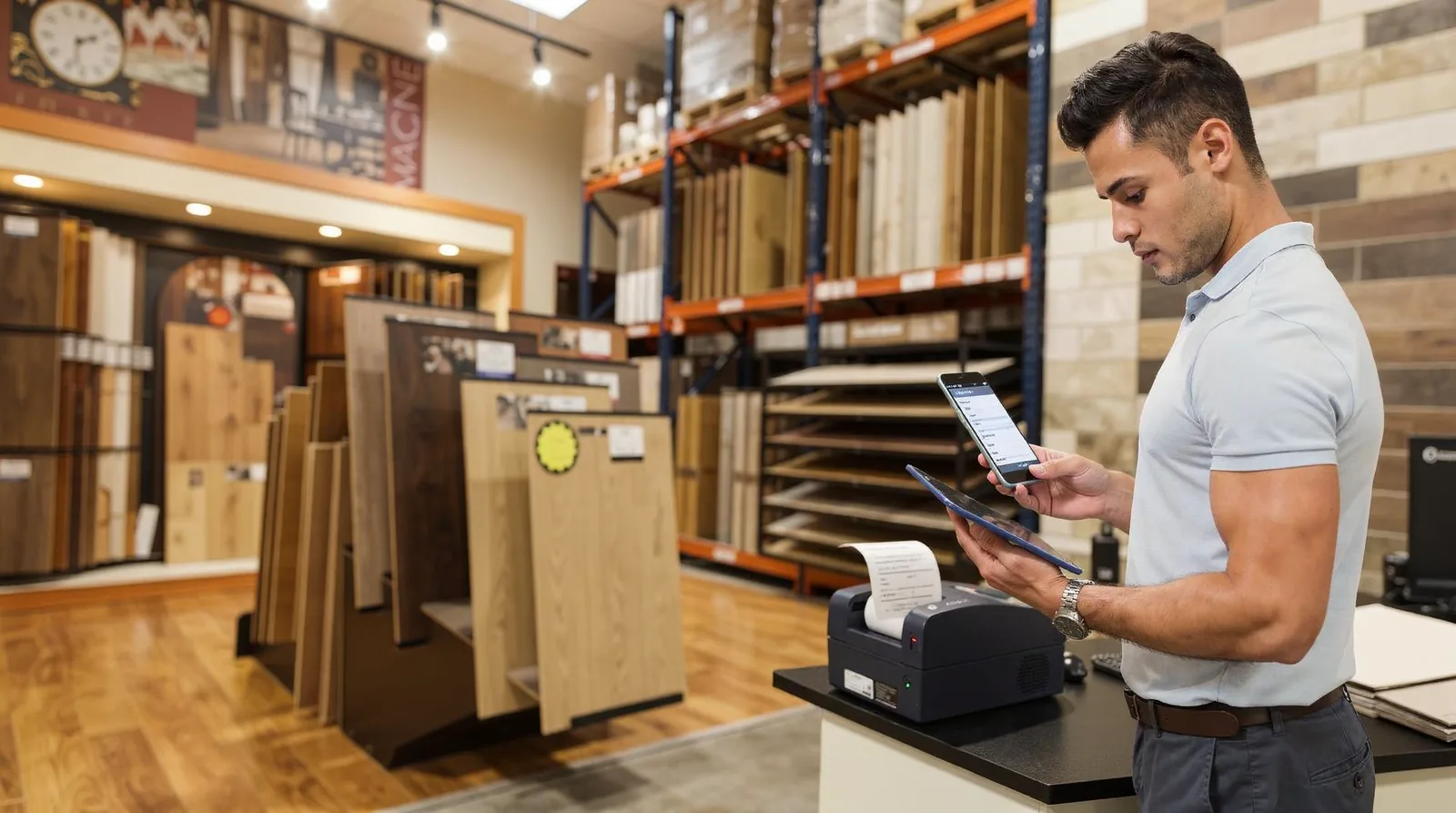 A dealer portal tied to ERP speeds cash-and-carry transactions at showrooms and warehouses, including charges